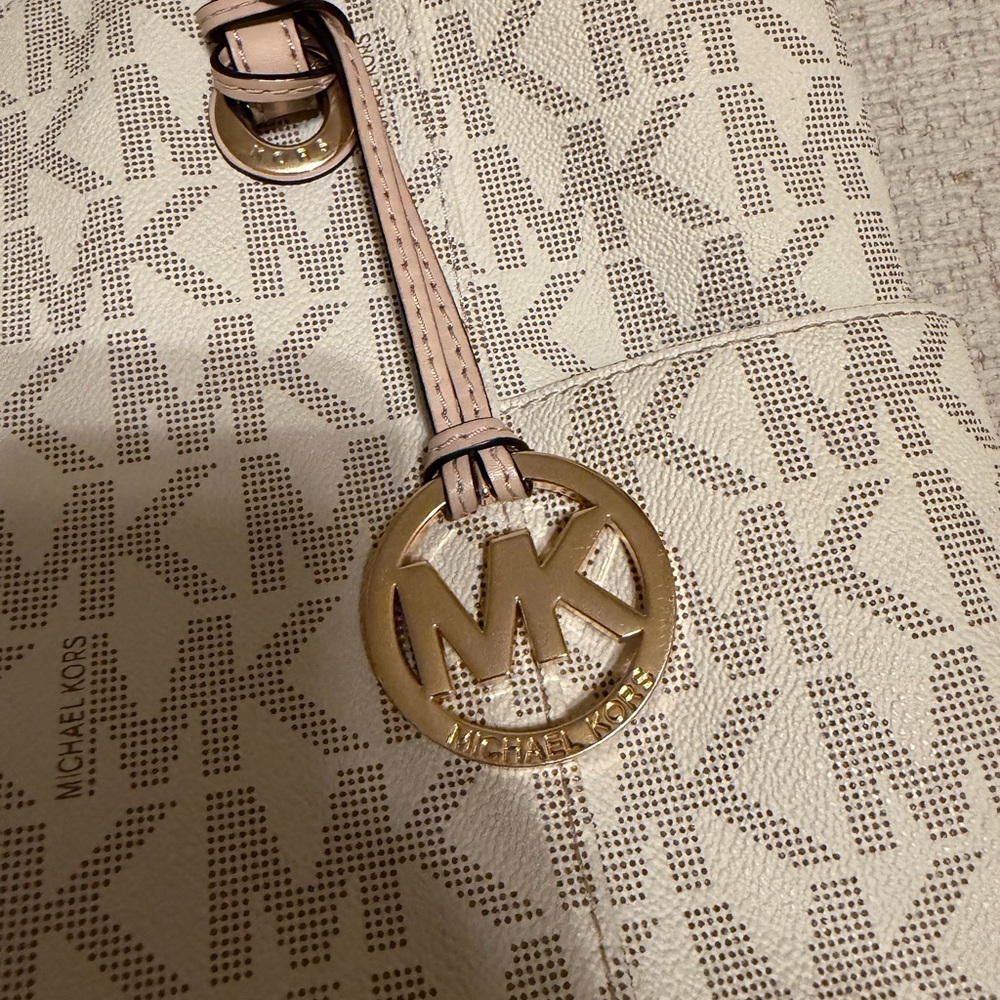 Michael Kors Cream Signature Tote - Picture 8 of 8